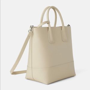 Zara Cream/Natural Colored Shopper Bag